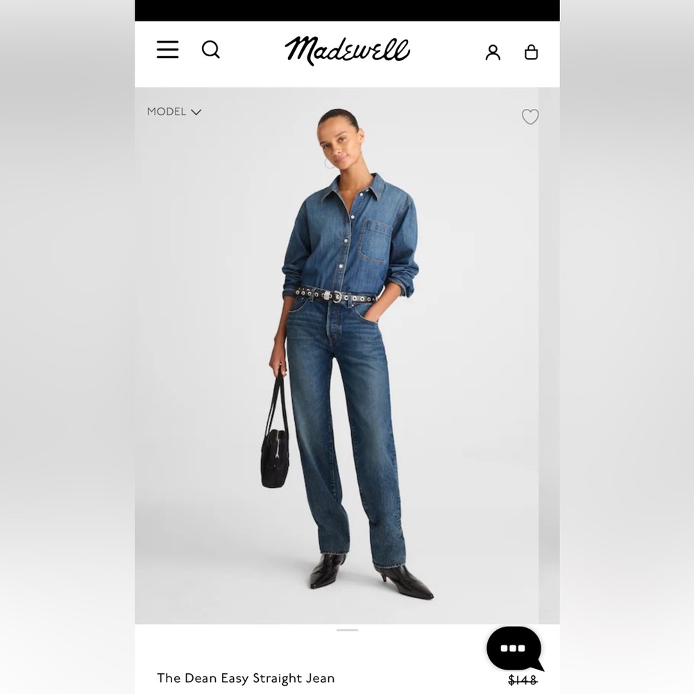 Madewell The Dean Easy Straight Jean